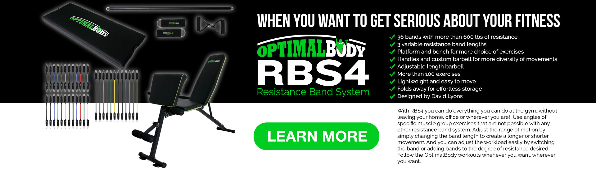 Buy the OptimalBody RBS4 resistance band system