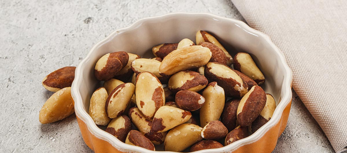 Selenium is found in Brazil nuts